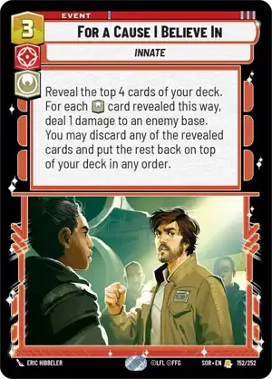 【傷あり特価】【SOR152/EN】For a Cause I Believe In(FOIL)