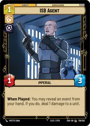 【傷あり特価】【SOR176/EN】ISB Agent(FOIL)