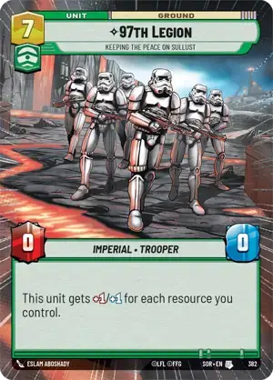 【SOR382/EN】97th Legion - Keeping the Peace on Sullust (HYPERSPACE/FOIL)