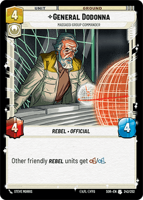 【傷あり特価】【SOR242/EN】General Dodonna - Massassi Group Commander
