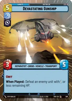【傷あり特価】【TWI309/EN】Devastating Gunship(HYPERSPACE)