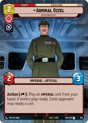 【傷あり特価】【SOR393/EN】Admiral Ozzel - Overconfident (HYPERSPACE)