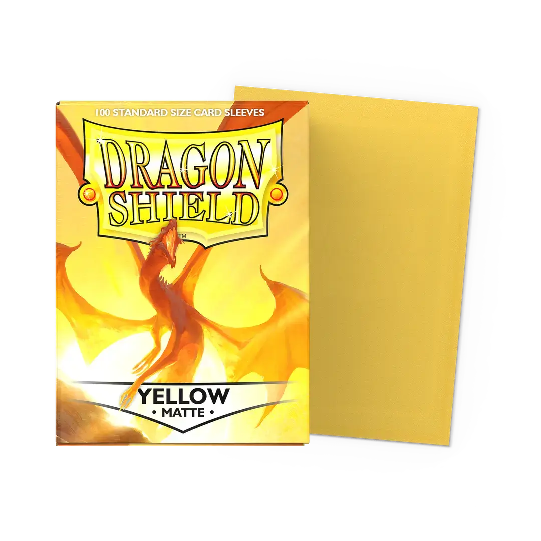 【Dragon Shield】Matte - YELLOW(スタンダードサイズ/100枚入り)※配送方法はゆうパックをご選択ください