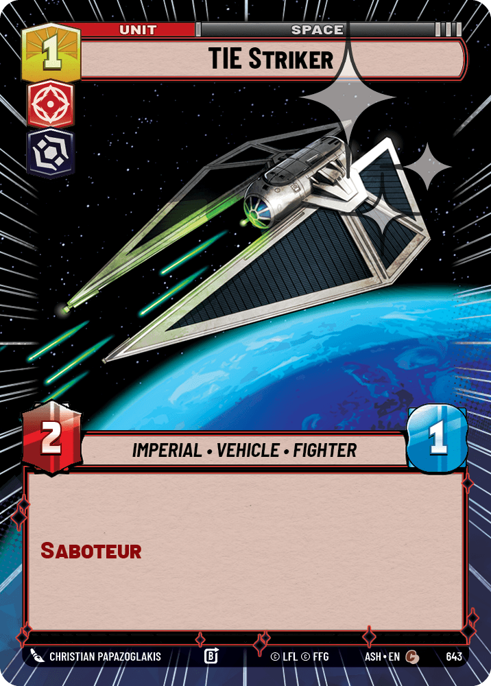 【ASH643/EN】TIE Striker (Hyperspace/Foil)