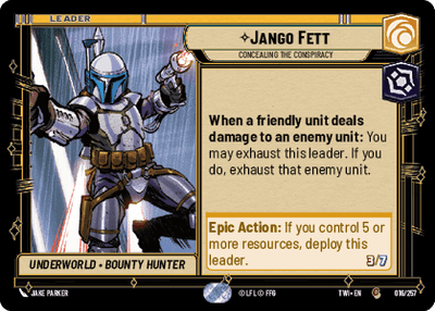 【傷あり特価】【TWI016/EN】Jango Fett - Concealing the Conspiracy