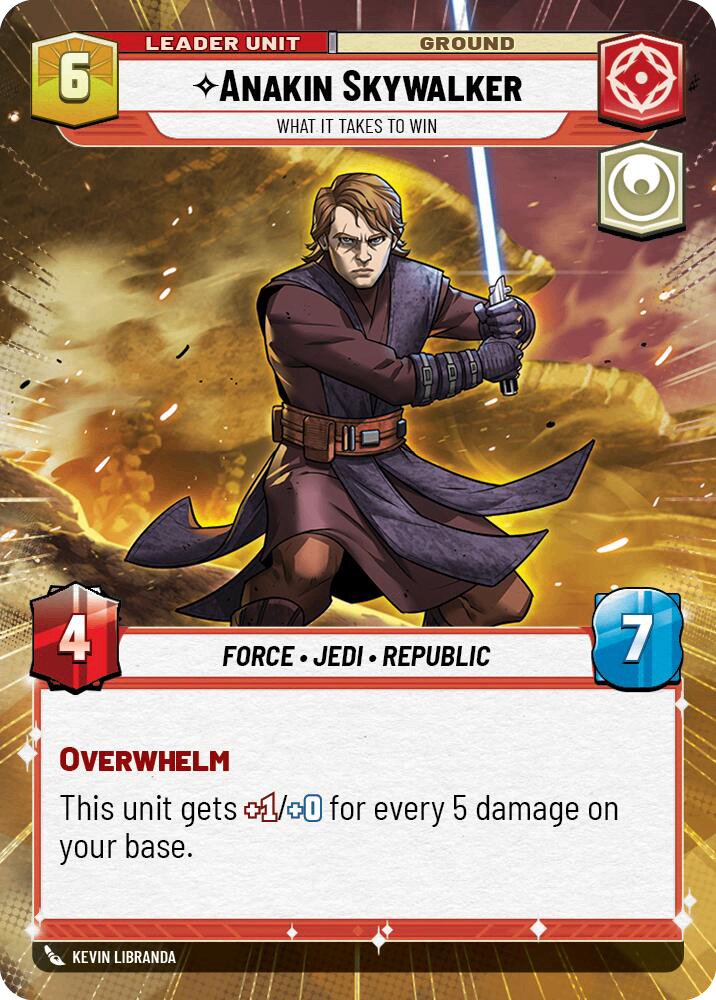 【傷あり特価】【TWI287/EN】Anakin Skywalker - What it Takes to Win(HYPERSPACE)