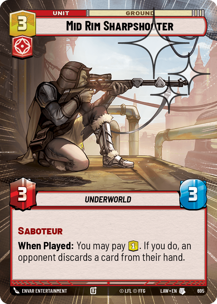 【LAW695/EN】Mid Rim Sharpshooter (Hyperspace/Foil)