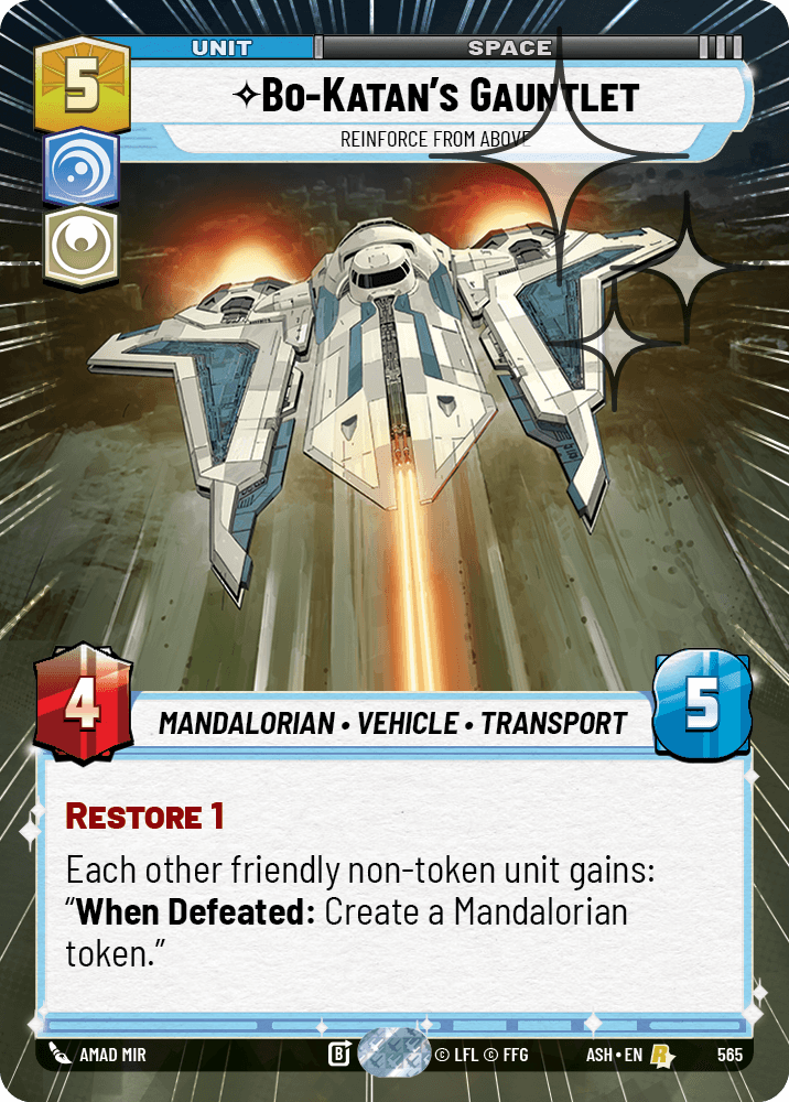 【ASH565/EN】Bo-Katan's Gauntlet - Reinforce from Above (Hyperspace/Foil)