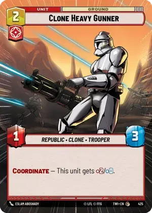 【傷あり特価】【TWI425/EN】Clone Heavy Gunner(HYPERSPACE)