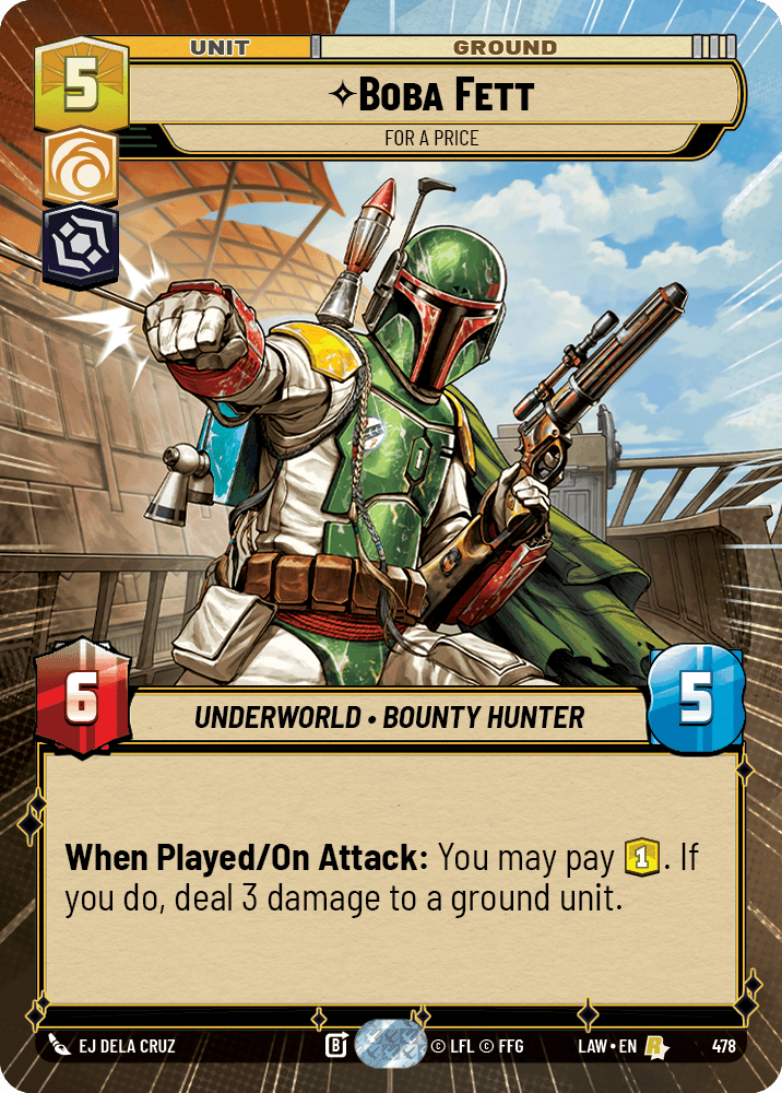 【LAW478/EN】Boba Fett - For a Price (Hyperspace)