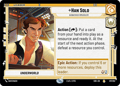 【傷あり特価】【SOR017/EN】Han Solo - Audacious Smuggler
