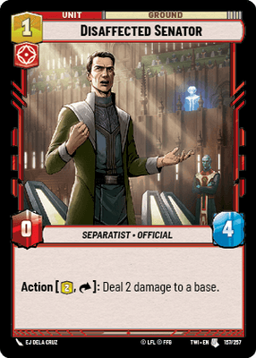 【傷あり特価】【TWI157/EN】Disaffected Senator