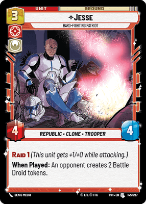 【傷あり特価】【TWI145/EN】Jesse - Hard-Fighting Patriot(FOIL)