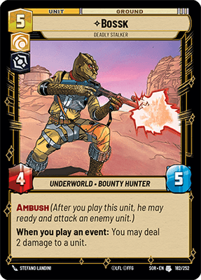 【傷あり特価】【SOR182/EN】Bossk - Deadly Stalker