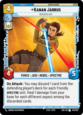 【傷あり特価】【SOR047/EN】Kanan Jarrus - Revealed Jedi
