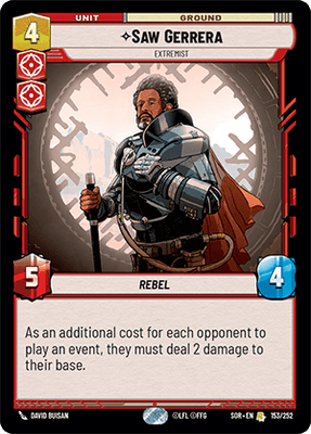 【傷あり特価】【SOR153/EN】Saw Gerrera - Extremist