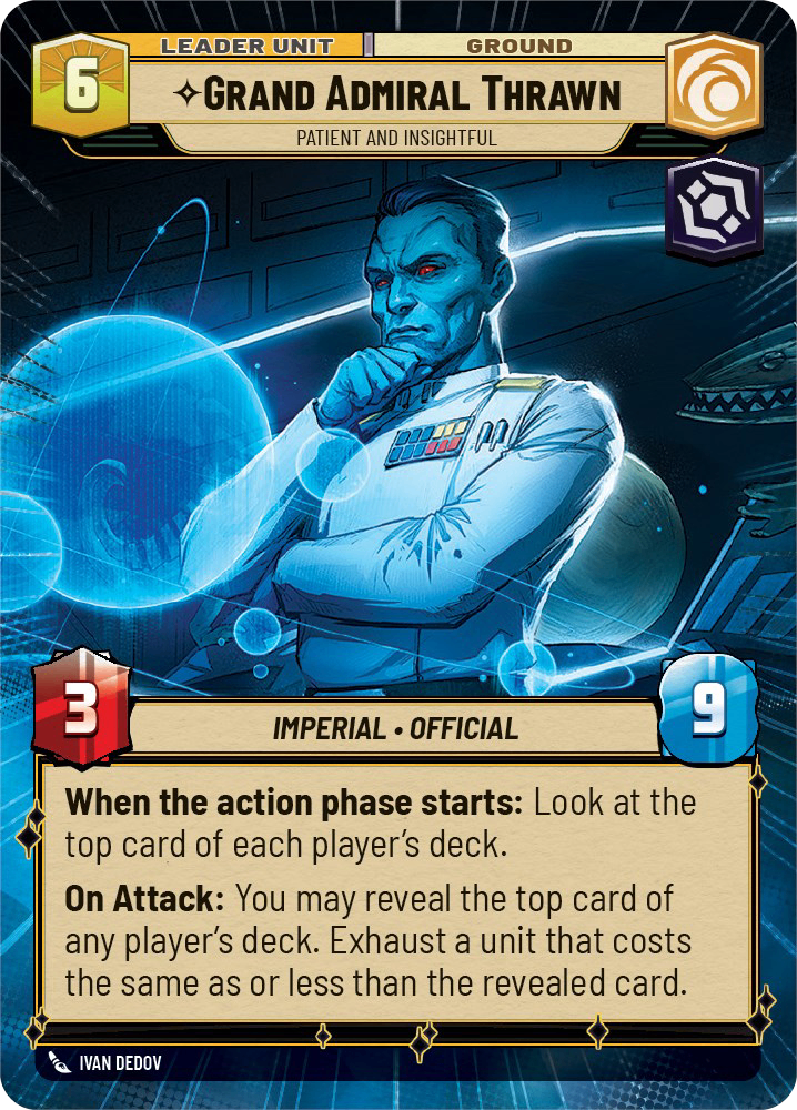 【傷あり特価】【SOR282/EN】Grand Admiral Thrawn - Patient and Insightful (HYPERSPACE)