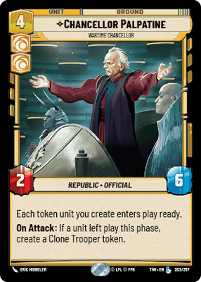 【傷あり特価】【TWI203/EN】Chancellor Palpatine - Wartime Chancellor