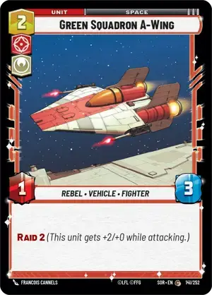 【傷あり特価】【SOR141/EN】Green Squadron A-Wing(FOIL)