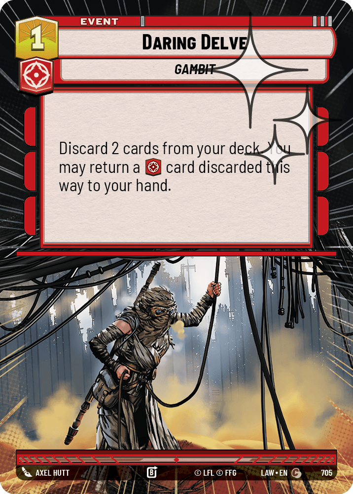 【LAW705/EN】Daring Delve (Hyperspace/Foil)