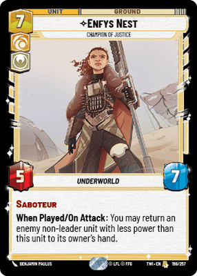 【傷あり特価】【TWI198/EN】Enfys Nest - Champion of Justice