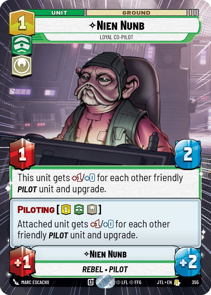 【JTL355/EN】Nien Nunb - Loyal Co-Pilot(Hyperspace)