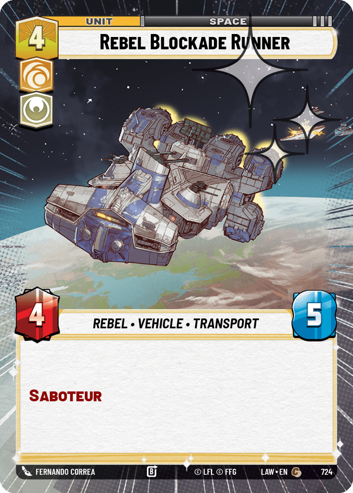 【LAW724/EN】Rebel Blockade Runner (Hyperspace/Foil)