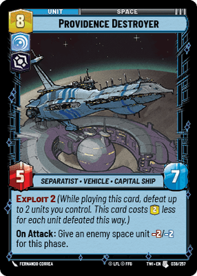 【傷あり特価】【TWI038/EN】Providence Destroyer(FOIL)