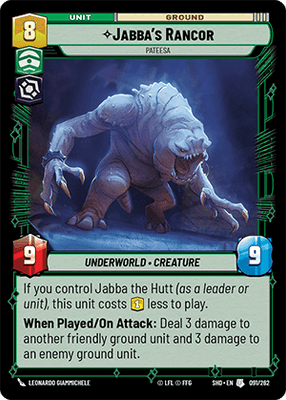 【傷あり特価】【SHD091/EN】Jabba’s Rancor - Pateesa