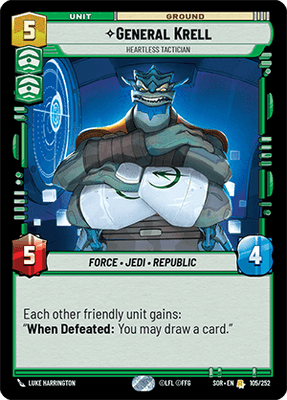 【傷あり特価】【SOR105/EN】General Krell - Heartless Tactician