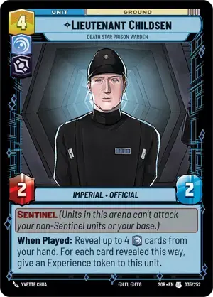 【傷あり特価】【SOR035/EN】Lieutenant Childsen - Death Star Prison Warden(FOIL)