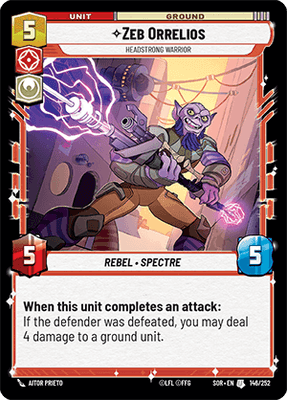 【傷あり特価】【SOR146/EN】Zeb Orrelios - Headstrong Warrior