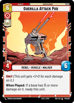 【傷あり特価】【SOR148/EN】Guerilla Attack Pod