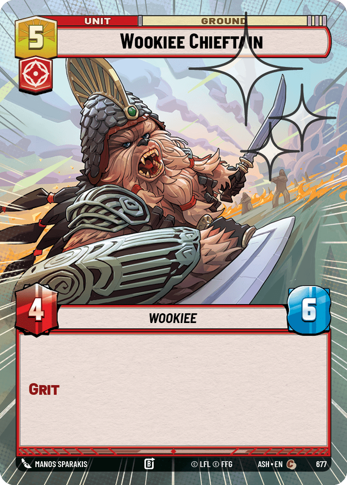 【ASH677/EN】Wookiee Chieftain (Hyperspace/Foil)