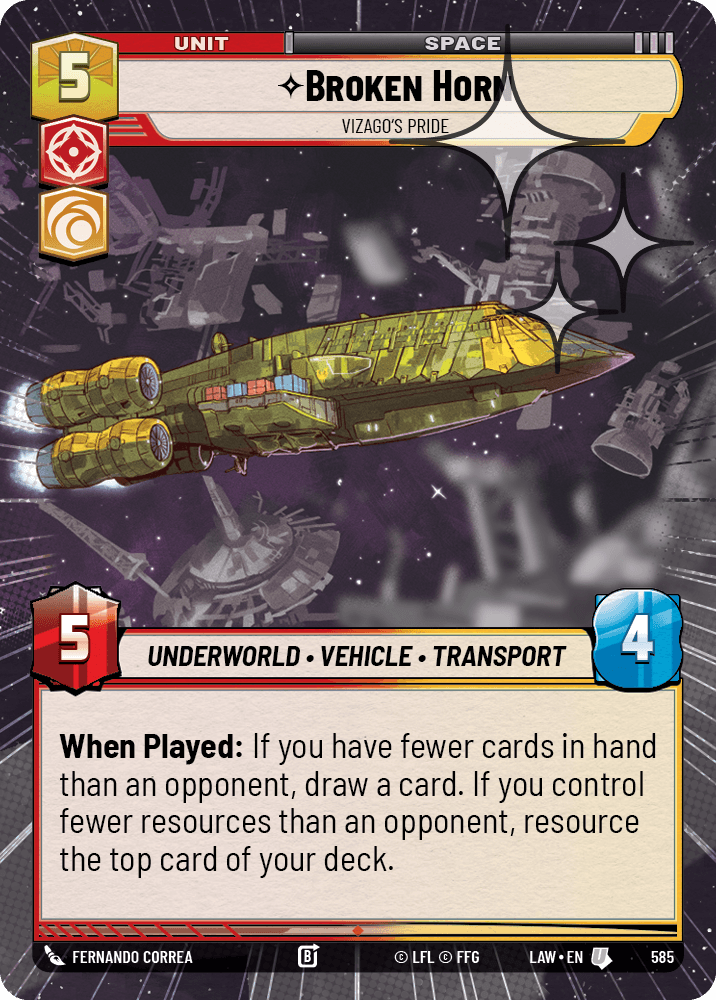【LAW585/EN】Broken Horn - Vizago's Pride (Hyperspace/Foil)