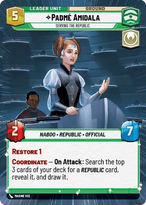 【傷あり特価】【TWI283/EN】Padmé Amidala - Serving the Republic(HYPERSPACE)