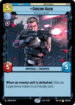 【傷あり特価】【SOR036/EN】Gideon Hask - Ruthless Loyalist(FOIL)
