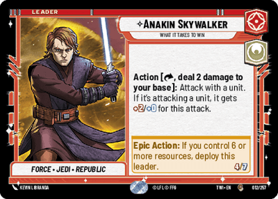 【傷あり特価】【TWI012/EN】Anakin Skywalker - What it Takes to Win