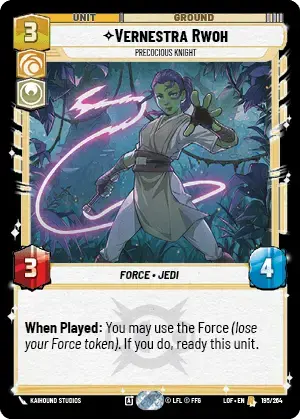 【LOF697/EN】Vernestra Rwoh - Precocious Knight(Foil)