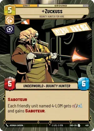 【SHD459/EN】Zuckuss - Bounty Hunter for Hire (HYPERSPACE)
