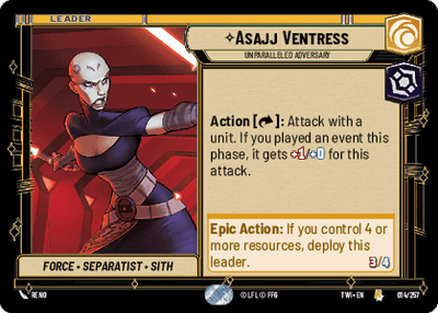 【傷あり特価】【TWI014/EN】Asajj Ventress - Unparalleled Adversary
