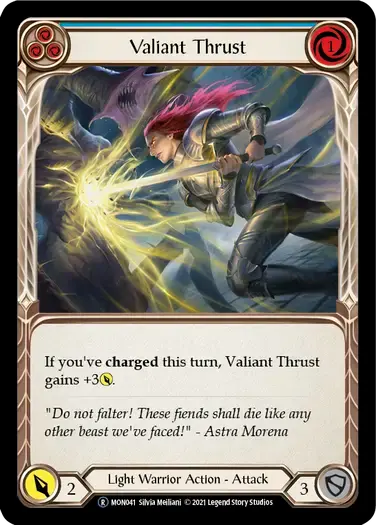 【U-MON041/EN】Valiant Thrust[Blue]