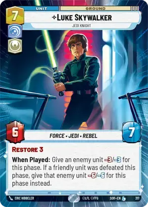 【SOR317/EN】Luke Skywalker - Jedi Knight (HYPERSPACE)