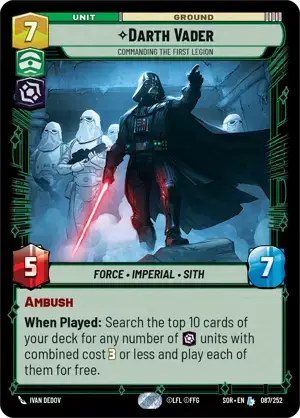【SOR087/EN】Darth Vader - Commanding the First Legion(FOIL)