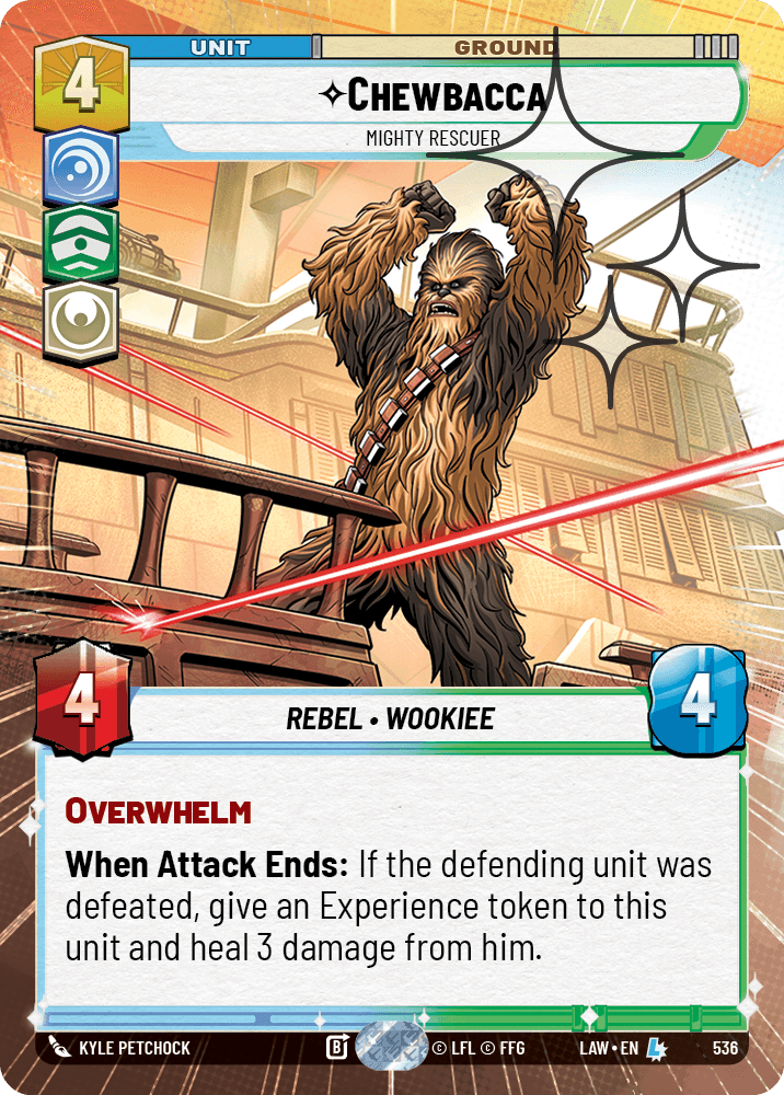 【LAW536/EN】Chewbacca - Mighty Rescuer (Hyperspace/Foil)