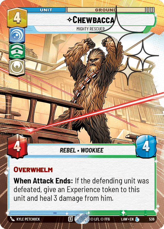 【LAW536/EN】Chewbacca - Mighty Rescuer (Hyperspace/Foil)