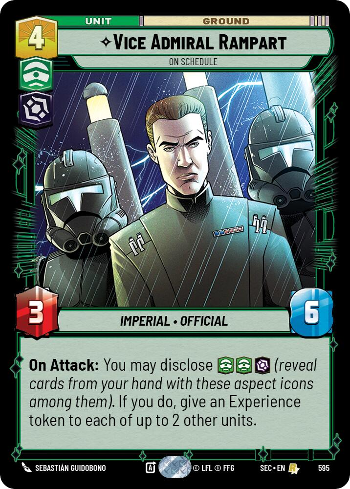 【SEC0595/EN】Vice Admiral Rampart - On Schedule (Foil)