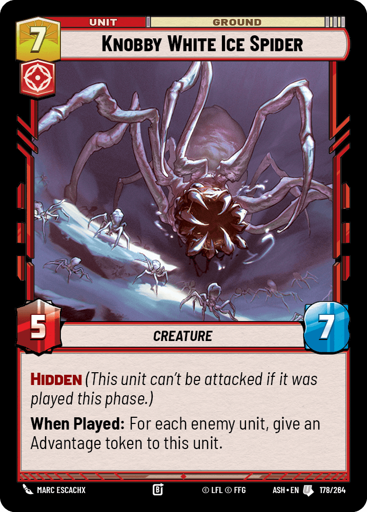 【ASH178/EN】Knobby White Ice Spider