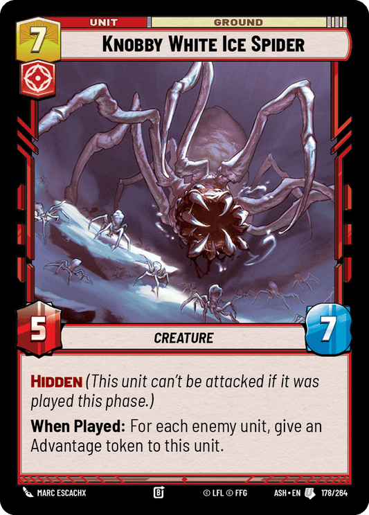 【ASH178/EN】Knobby White Ice Spider