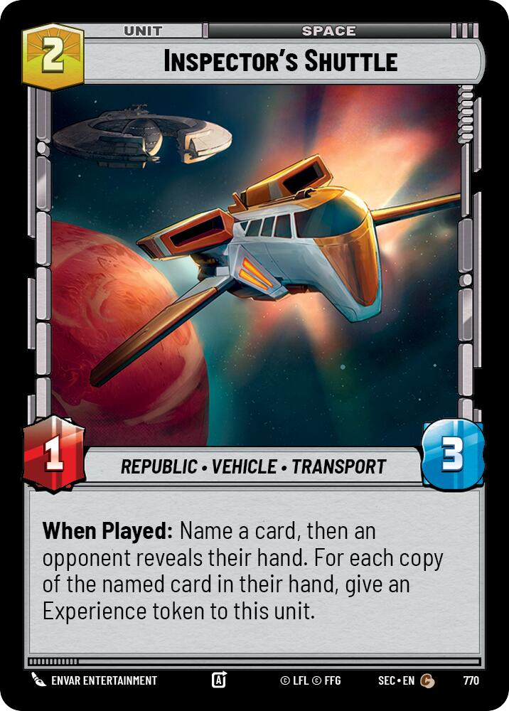 【SEC0770/EN】Inspector's Shuttle (Foil)